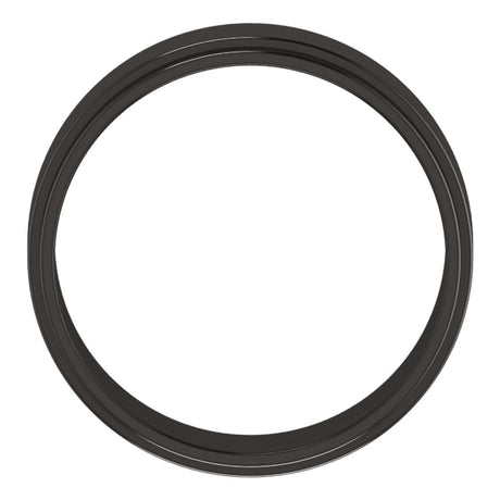 Zirconium 6 mm Stepped-Edge Flat Band Size 7.5