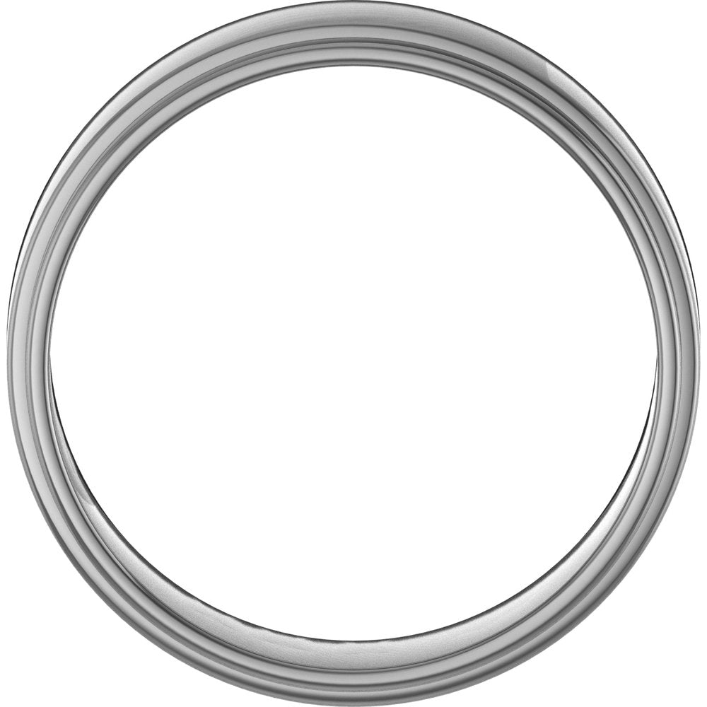 Cobalt 6 mm Stepped-Edge Flat Band Size 9