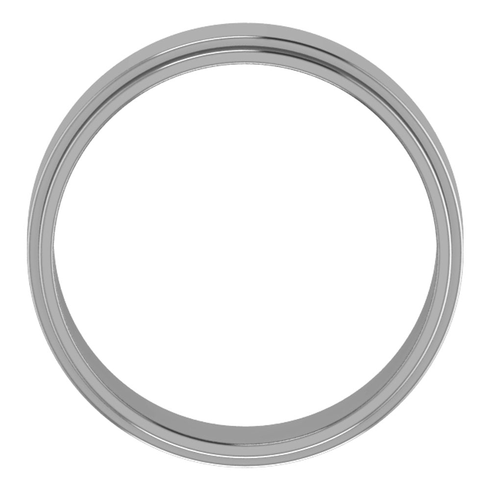 Cobalt 6 mm Stepped-Edge Flat Band Size 9