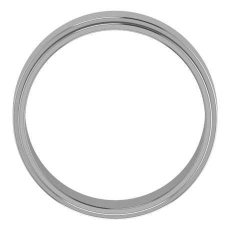 Cobalt 6 mm Stepped-Edge Flat Band Size 9.5