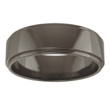 Titanium 6 mm Stepped-Edge Flat Band Size 8