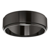Zirconium 6 mm Stepped-Edge Flat Band Size 7.5