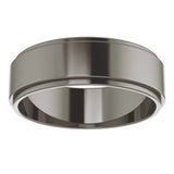 Titanium 6 mm Stepped-Edge Flat Band