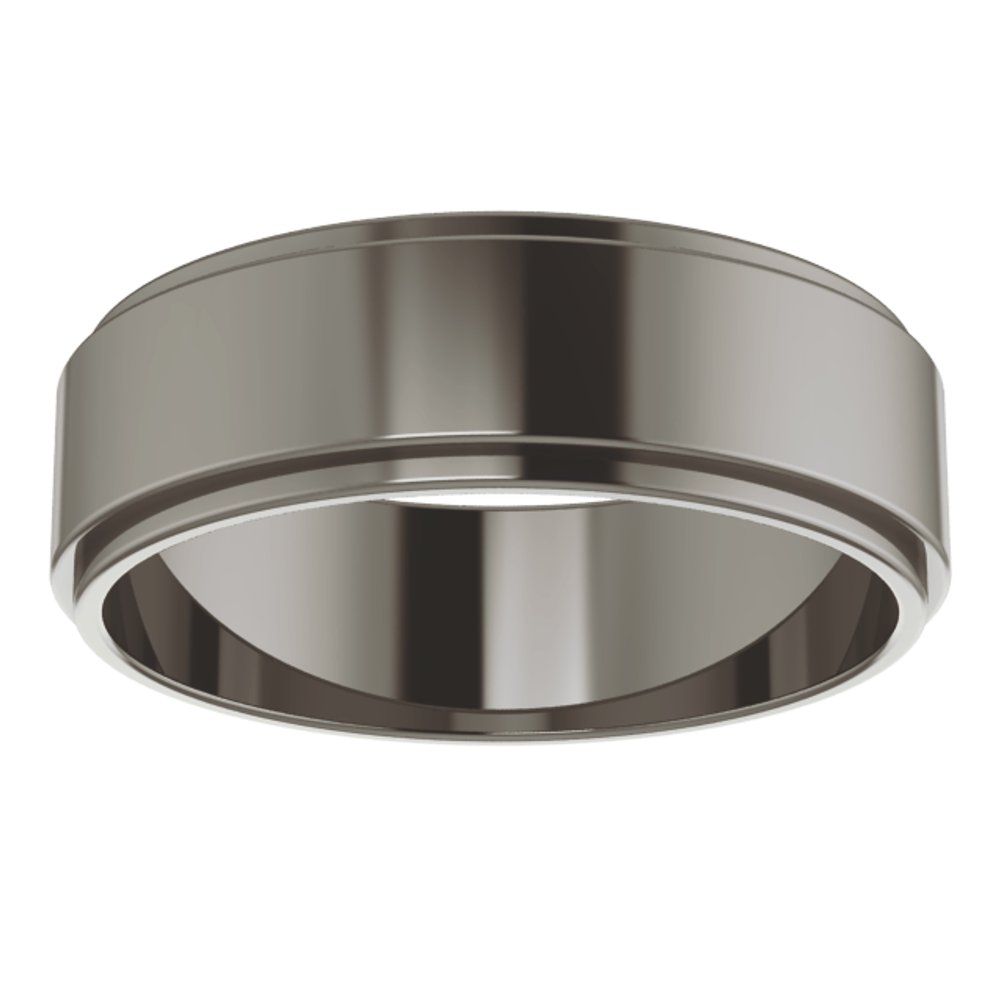 Titanium 6 mm Stepped-Edge Flat Band Size 8