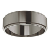 Titanium 6 mm Stepped-Edge Flat Band Size 8