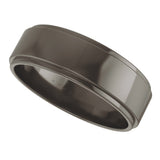 Titanium 6 mm Stepped-Edge Flat Band Size 8
