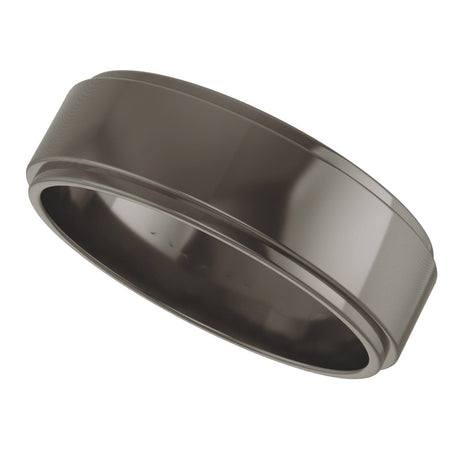 Titanium 6 mm Stepped-Edge Flat Band Size 8
