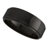 Zirconium 6 mm Stepped-Edge Flat Band Size 7.5