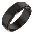 Zirconium 6 mm Stepped-Edge Flat Band Size 7.5