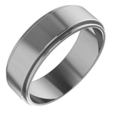 Cobalt 6 mm Stepped-Edge Flat Band Size 9