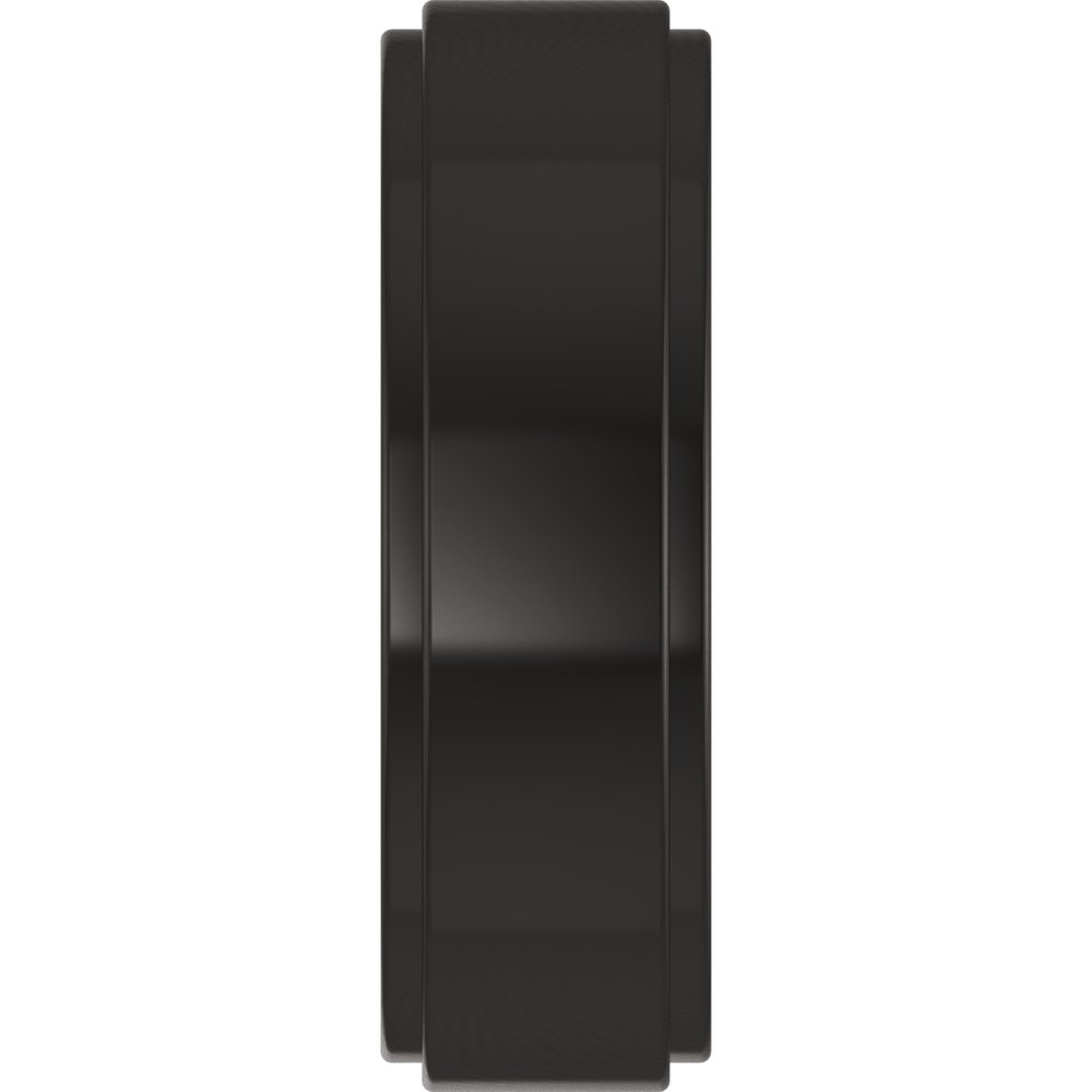 Zirconium 6 mm Stepped-Edge Flat Band Size 7.5