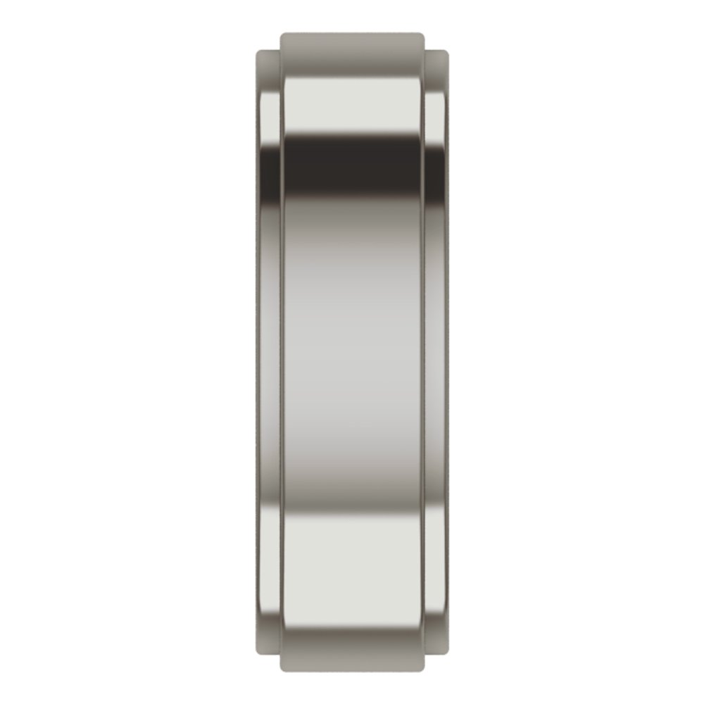 Titanium 6 mm Stepped-Edge Flat Band Size 8