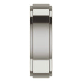 Titanium 6 mm Stepped-Edge Flat Band Size 8