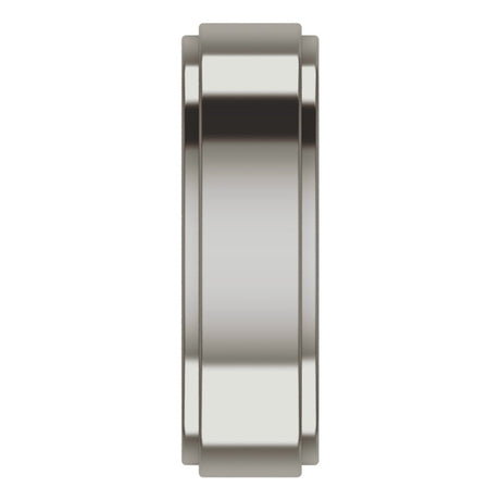 Titanium 6 mm Stepped-Edge Flat Band Size 8
