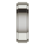 Titanium 6 mm Stepped-Edge Flat Band