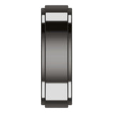 Zirconium 6 mm Stepped-Edge Flat Band Size 7.5