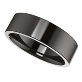 Zirconium 6 mm Comfort-Fit Flat Band Size 7
