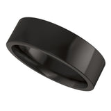 Zirconium 6 mm Comfort-Fit Flat Band Size 7