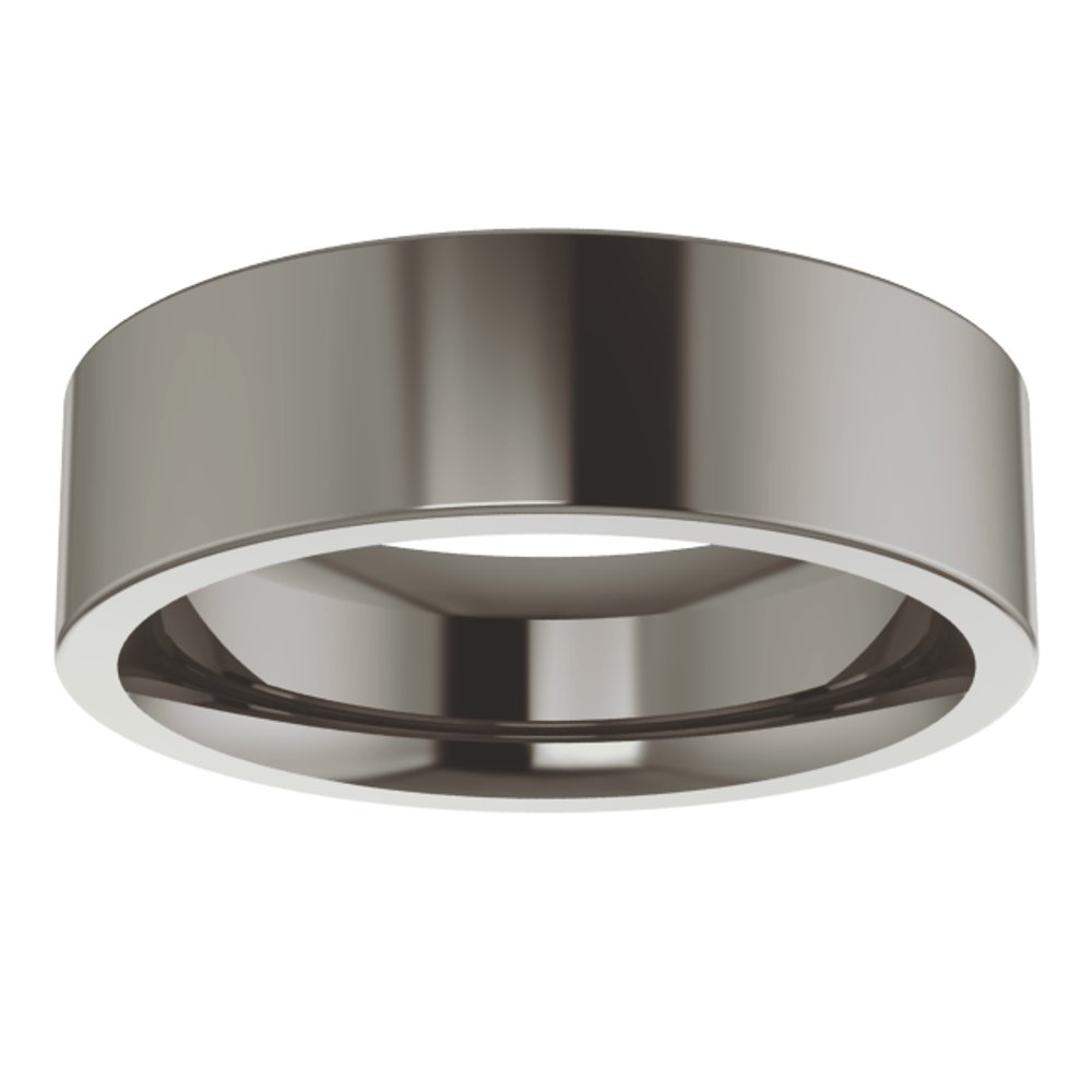 Titanium 6 mm Comfort-Fit Flat Band