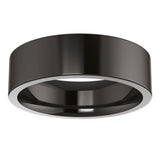 Zirconium 6 mm Comfort-Fit Flat Band