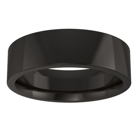 Zirconium 6 mm Comfort-Fit Flat Band Size 7