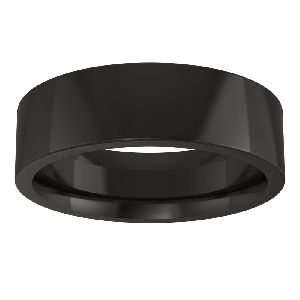 Zirconium 6 mm Comfort-Fit Flat Band Size 7