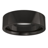 Zirconium 6 mm Comfort-Fit Flat Band Size 7