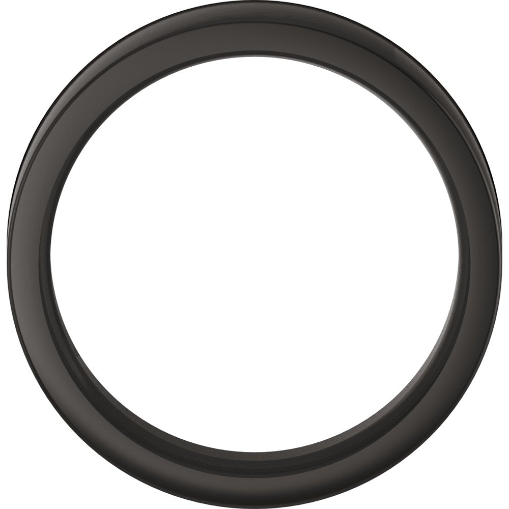 Zirconium 6 mm Comfort-Fit Flat Band Size 7
