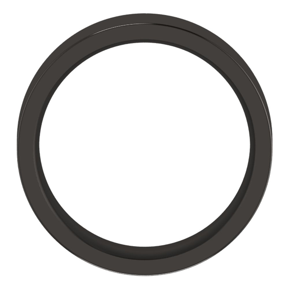 Zirconium 6 mm Comfort-Fit Flat Band Size 7