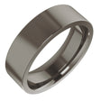 Titanium 6 mm Comfort-Fit Flat Band Size 7.5