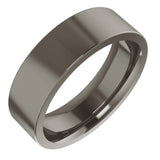 Titanium 6 mm Comfort-Fit Flat Band Size 7.5