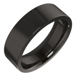 Zirconium 6 mm Comfort-Fit Flat Band Size 9