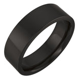 Zirconium 6 mm Comfort-Fit Flat Band Size 7