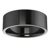 Zirconium 7 mm Comfort-Fit Flat Band