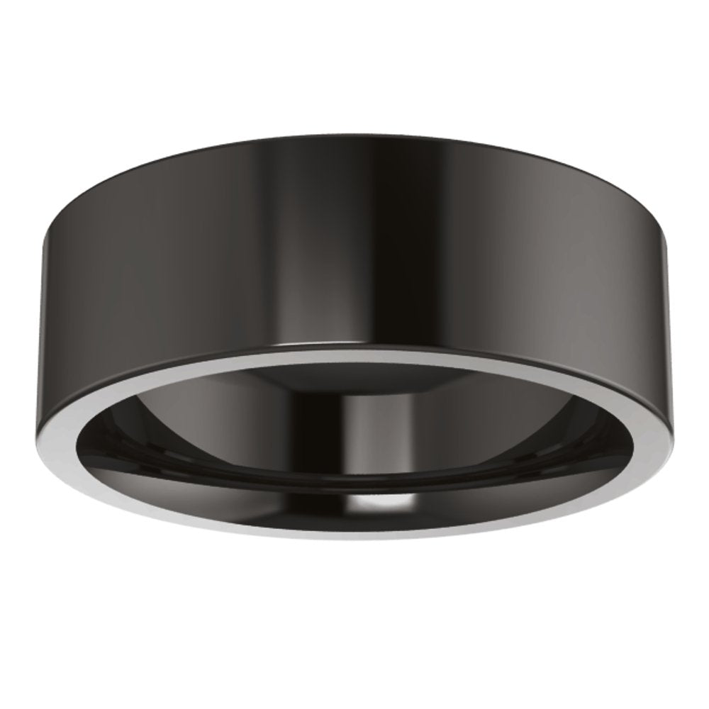 Zirconium 7 mm Comfort-Fit Flat Band Size 7