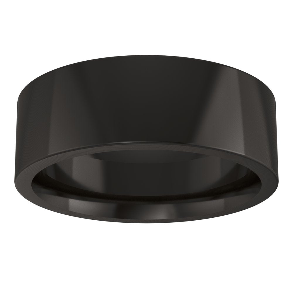 Zirconium 7 mm Comfort-Fit Flat Band Size 7
