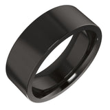 Zirconium 7 mm Comfort-Fit Flat Band Size 9
