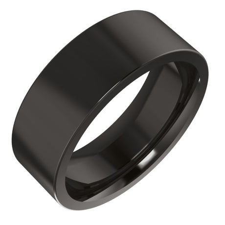 Zirconium 7 mm Comfort-Fit Flat Band Size 9