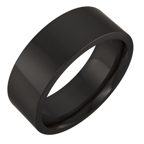 Zirconium 7 mm Comfort-Fit Flat Band Size 7
