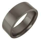 Titanium 7 mm Comfort-Fit Flat Band Size 8