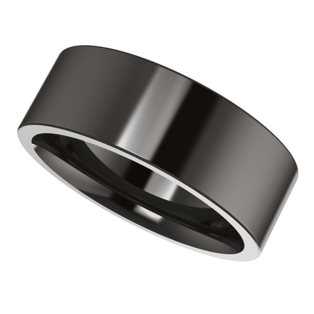 Zirconium 7 mm Comfort-Fit Flat Band Size 7