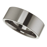 Titanium 7 mm Comfort-Fit Flat Band Size 8.5
