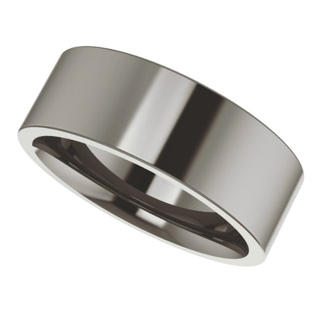 Titanium 7 mm Comfort-Fit Flat Band Size 8.5