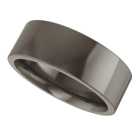 Titanium 7 mm Comfort-Fit Flat Band Size 8