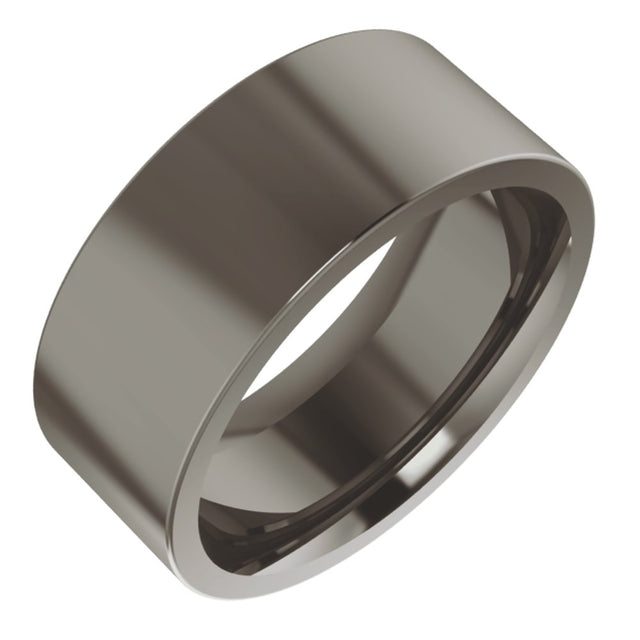 Titanium 8 mm Comfort-Fit Flat Band Size 8