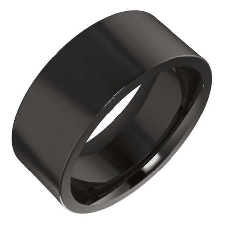 Zirconium 8 mm Comfort-Fit Flat Band Size 9