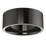 Zirconium 8 mm Comfort-Fit Flat Band