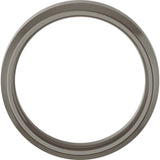 Titanium 6 mm Beveled-Edge Comfort-Fit Flat Band Size 7
