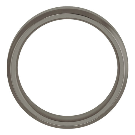Titanium 6 mm Beveled-Edge Comfort-Fit Flat Band Size 7