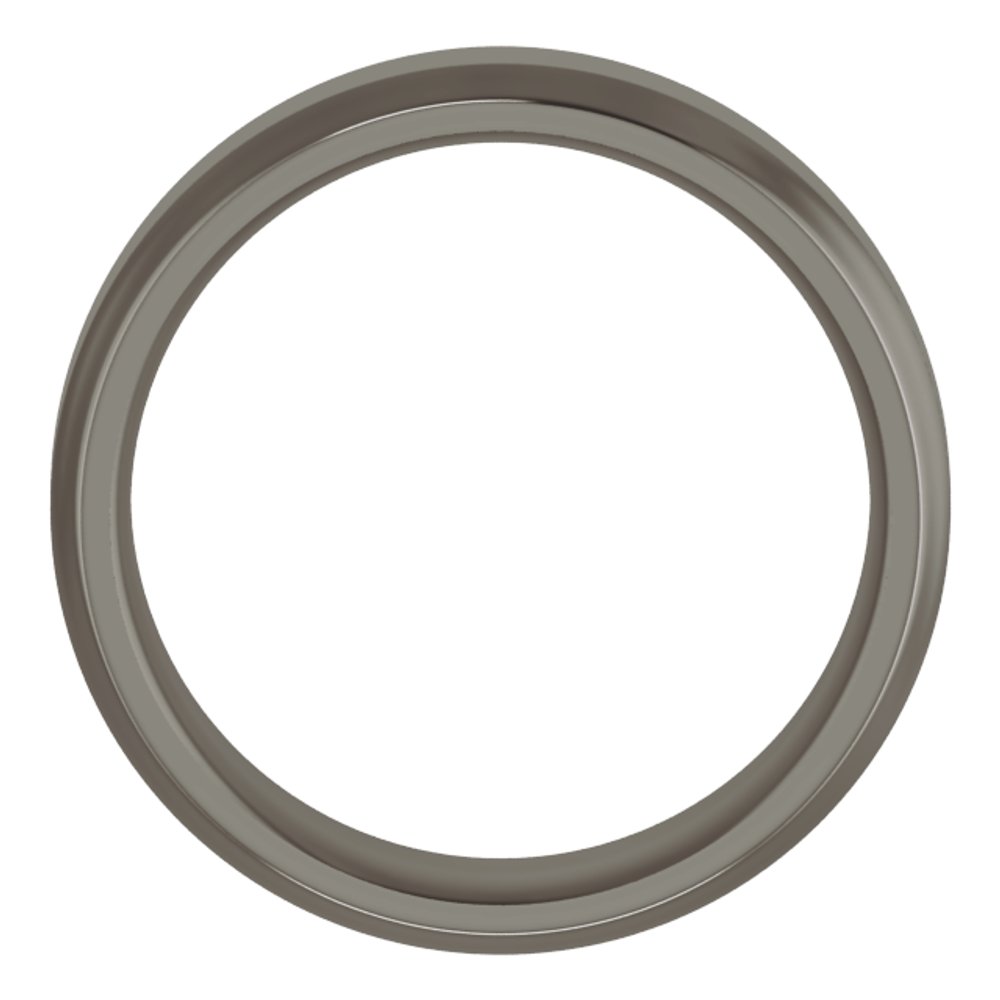 Titanium 6 mm Beveled-Edge Comfort-Fit Flat Band Size 7.5